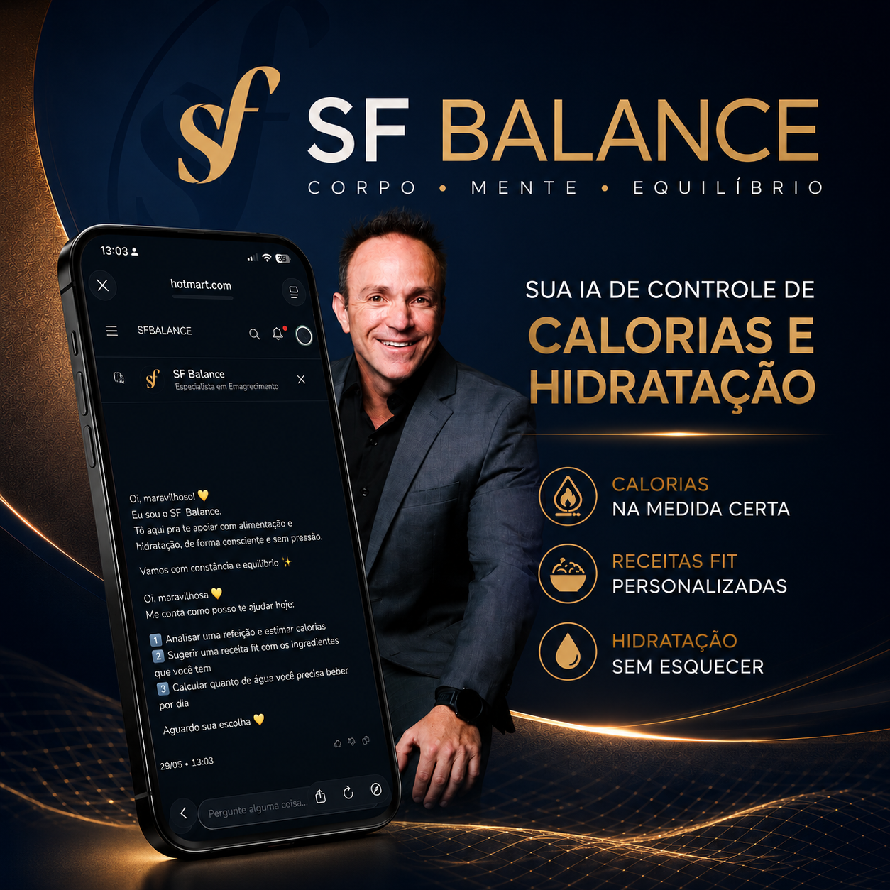 SF Balance - IA de controle de calorias e hidratação